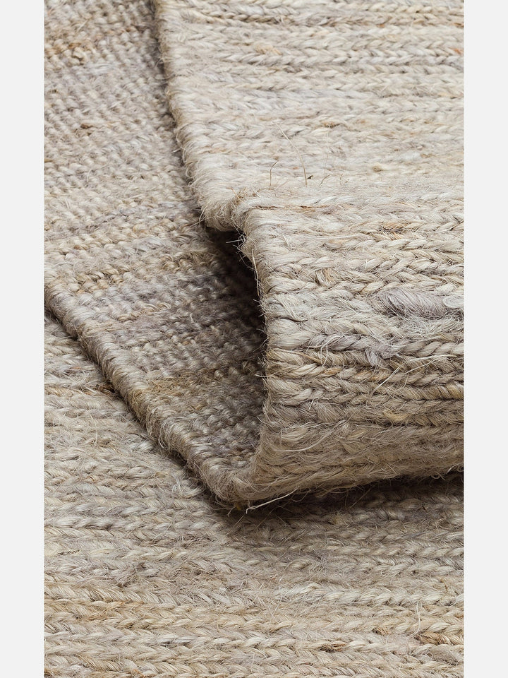 Coffee %100 Naturel Kendir Oturma Odası Salon Koridor Antre Yatak Odası Örgü Halı PLAIN GREY - Carpetdocia