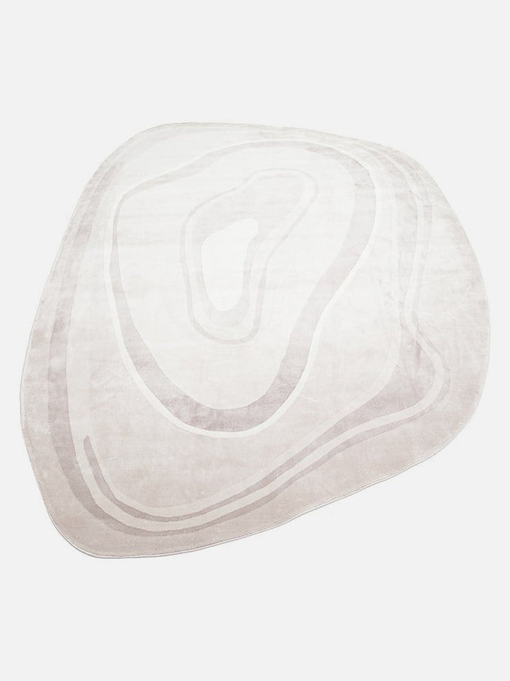 Monza Art Geometrik Desenli Yüksek Kalite Sık Dokuma Parlak Modern Salon Halısı 05 CREAM GREY - Carpetdocia