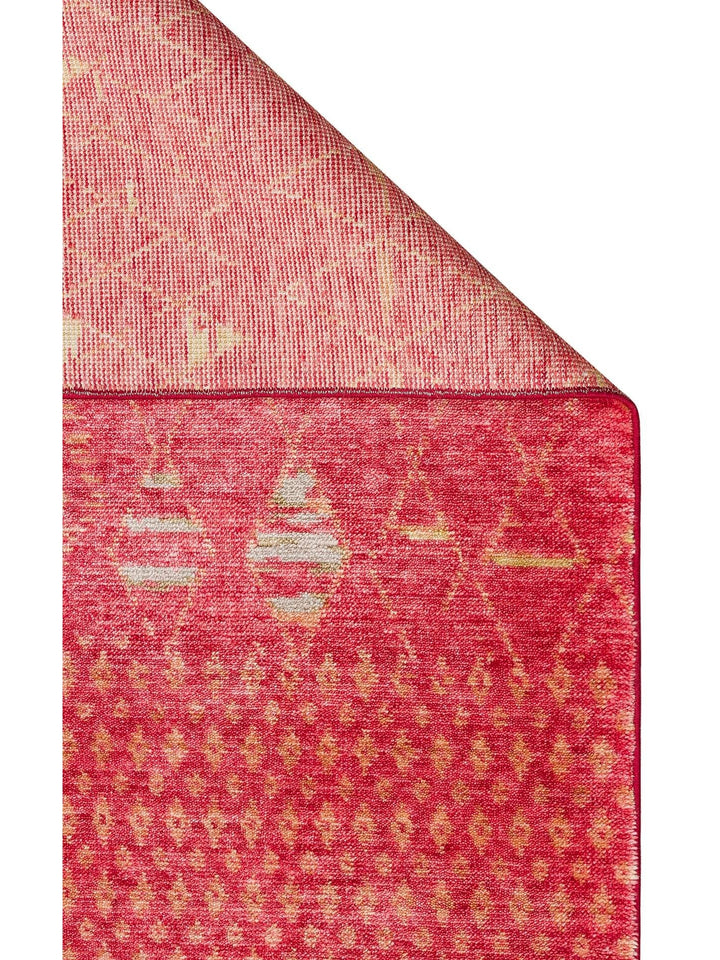 Oushak Carnaval سجادة أُشاق حديثة مصنوعة يدوياً من TENCEL™ 100% طبيعية سهلة التنظيف ZR 15 RED AUTUMN
