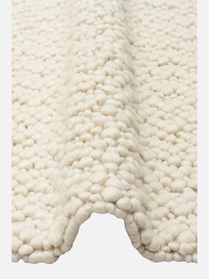 Woolstar %100 Naturel Kazak Desenli Salon Oturma Odası Koridor Antre El Dokuma Örgü Halı 06 CREAM - Carpetdocia