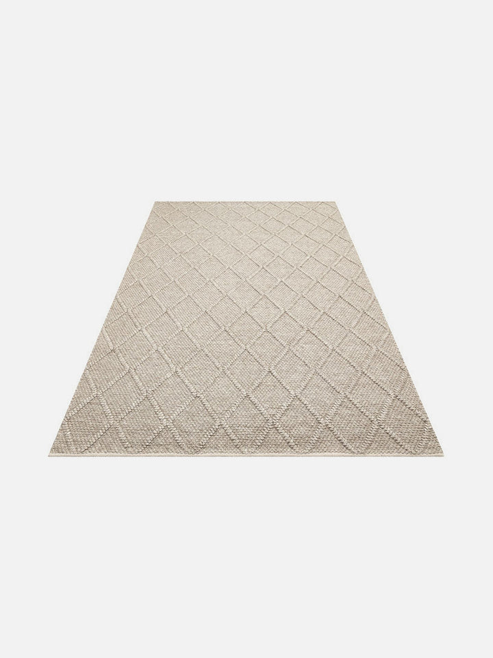 Woolstar %100 Naturel Kazak Desenli Salon Oturma Odası Koridor Antre El Dokuma Örgü Halı DIAMONDBRWN - Carpetdocia