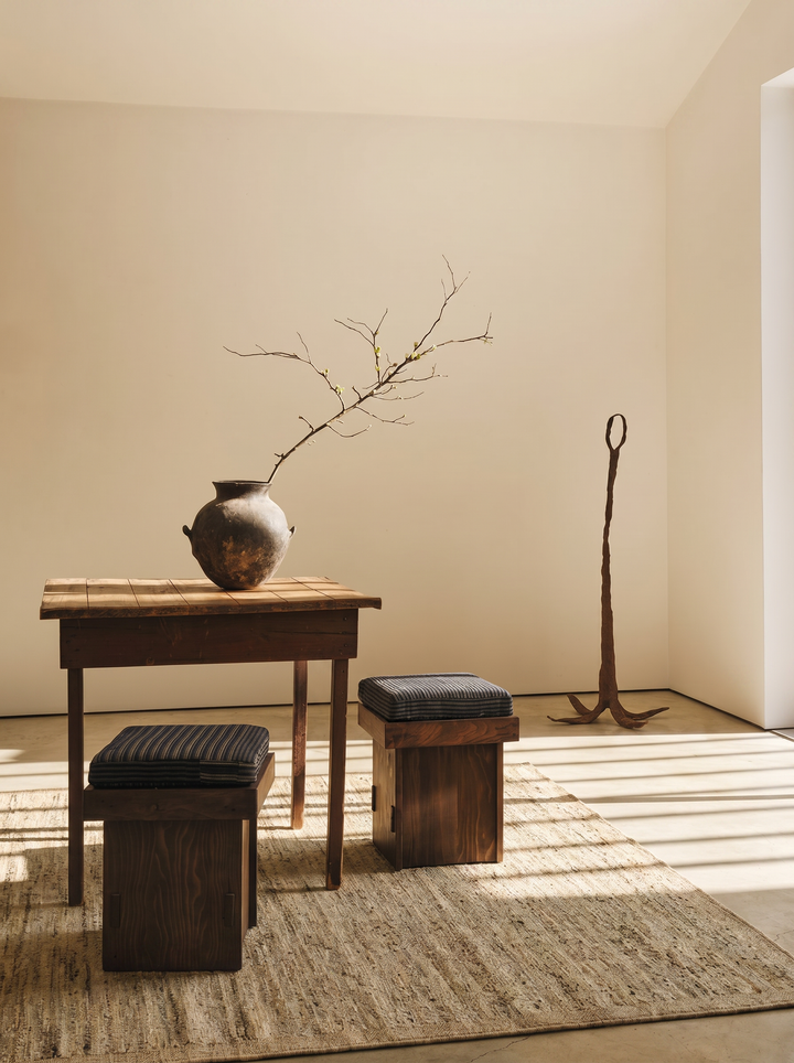 Urumchi 100% Natural Wool Jute Blend Living Room Hallway Kitchen Handwoven Carpet 01MULTNATURAL