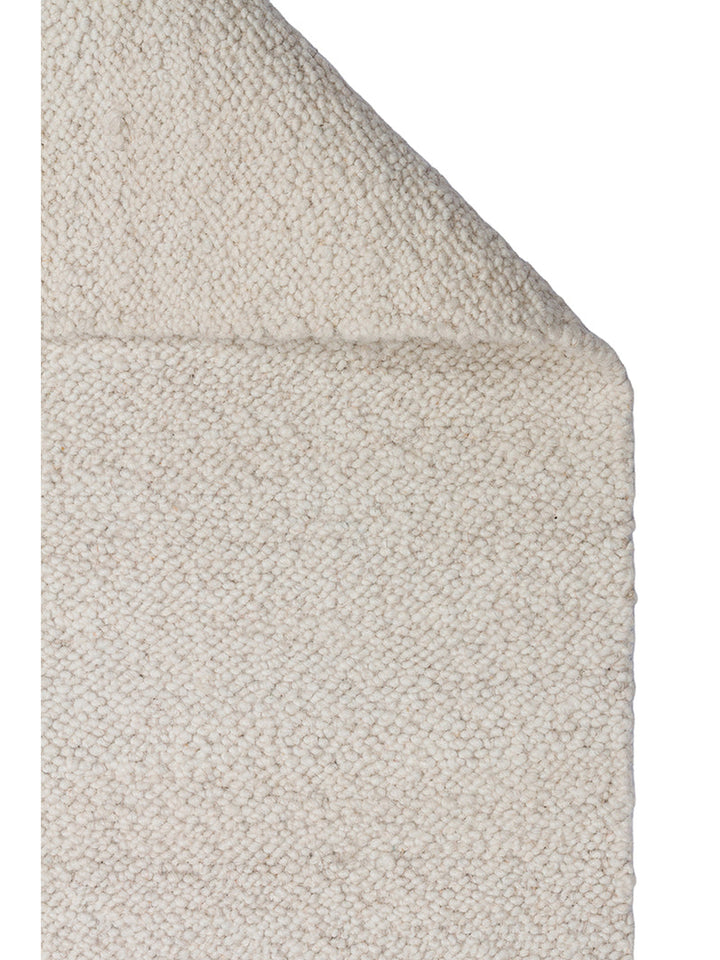 Agra Serie handgeknüpfter Teppich aus Wolle, Polyester und Baumwollmischung ELfenbein