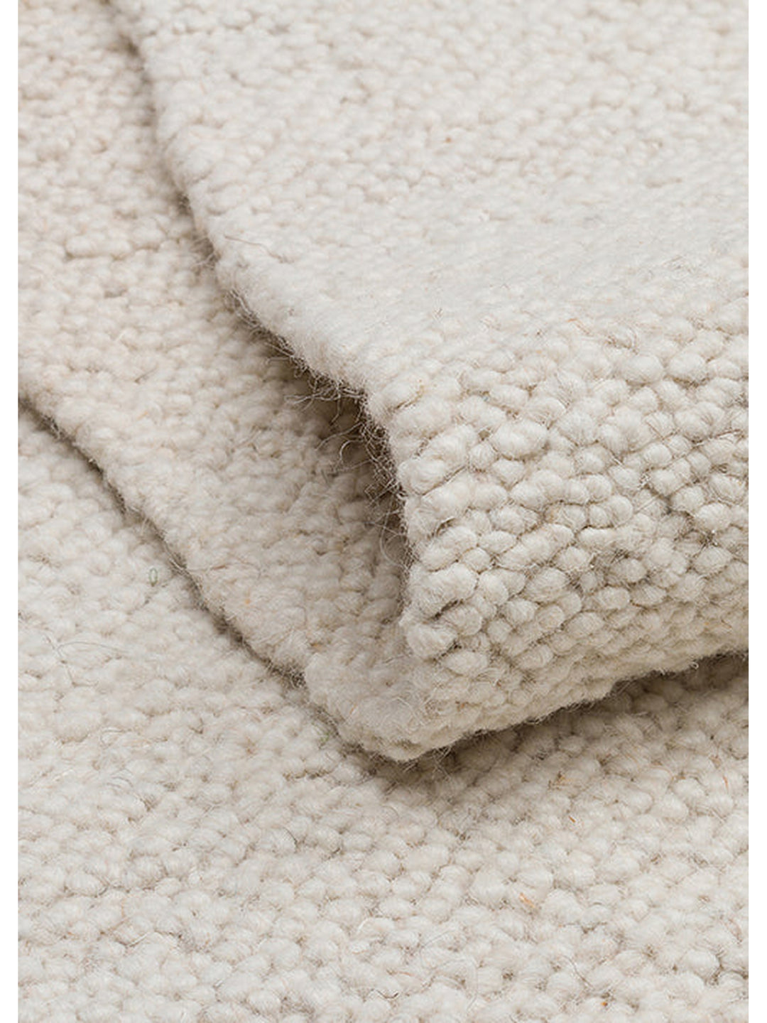 Agra Serie handgeknüpfter Teppich aus Wolle, Polyester und Baumwollmischung ELfenbein