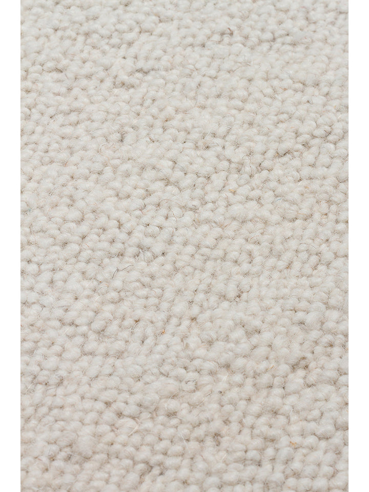 Agra Serie handgeknüpfter Teppich aus Wolle, Polyester und Baumwollmischung ELfenbein