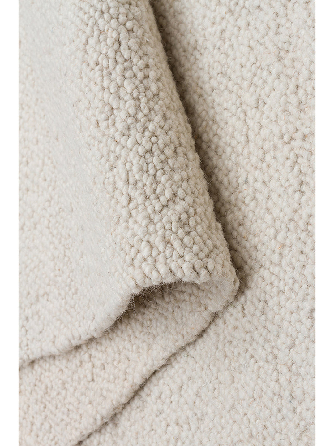 Agra Serie handgeknüpfter Teppich aus Wolle, Polyester und Baumwollmischung ELfenbein