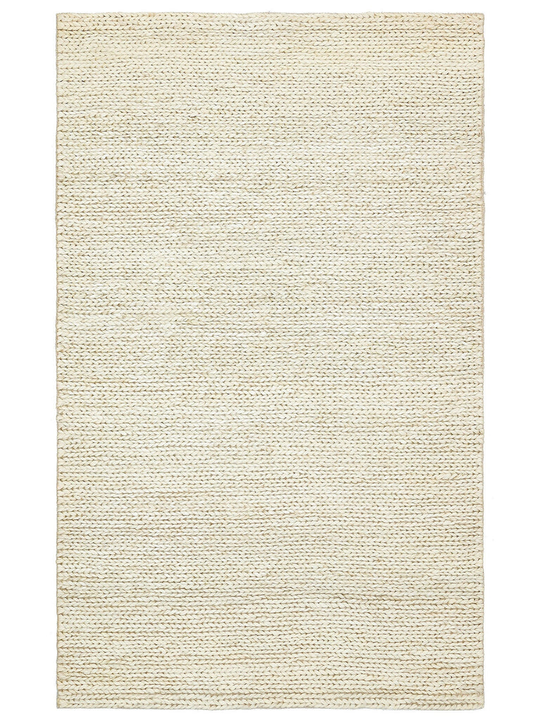 Baccarat Jute 100 % naturel Tapis en paille tissé à la main pour salon, couloir, entrée, cuisine, balcon BAC WHITE