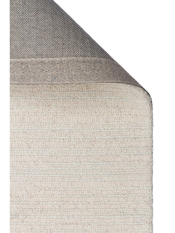 Barcelona Series Wool and Cotton Blend Handwoven Rug IVORY