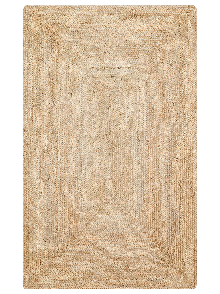 Crown Jüt %100 Naturale Tappeto Intrecciato a Mano per Soggiorno, Corridoio, Ingresso, Cucina, Balcone 10 NATURAL