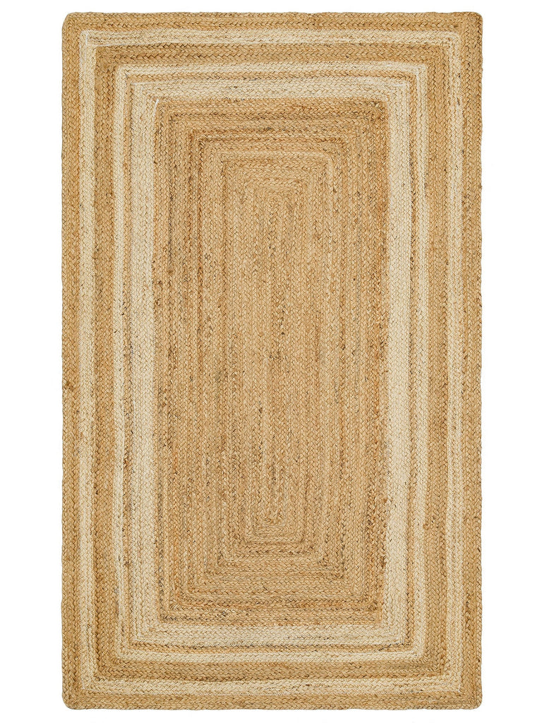 Crown Jüt %100 Naturale Tappeto Intrecciato a Mano per Soggiorno, Corridoio, Ingresso, Cucina, Balcone 10 NATURALWHIXW