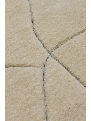 Dakar Series Wool Rayon and Polyester Blend Handwoven Rug IVORY