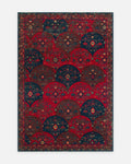 Göbeklitepe Series Handmade Black Loom Carpet Made with 100% New Zealand Wool Featuring Anatolian Motifs 02REDM