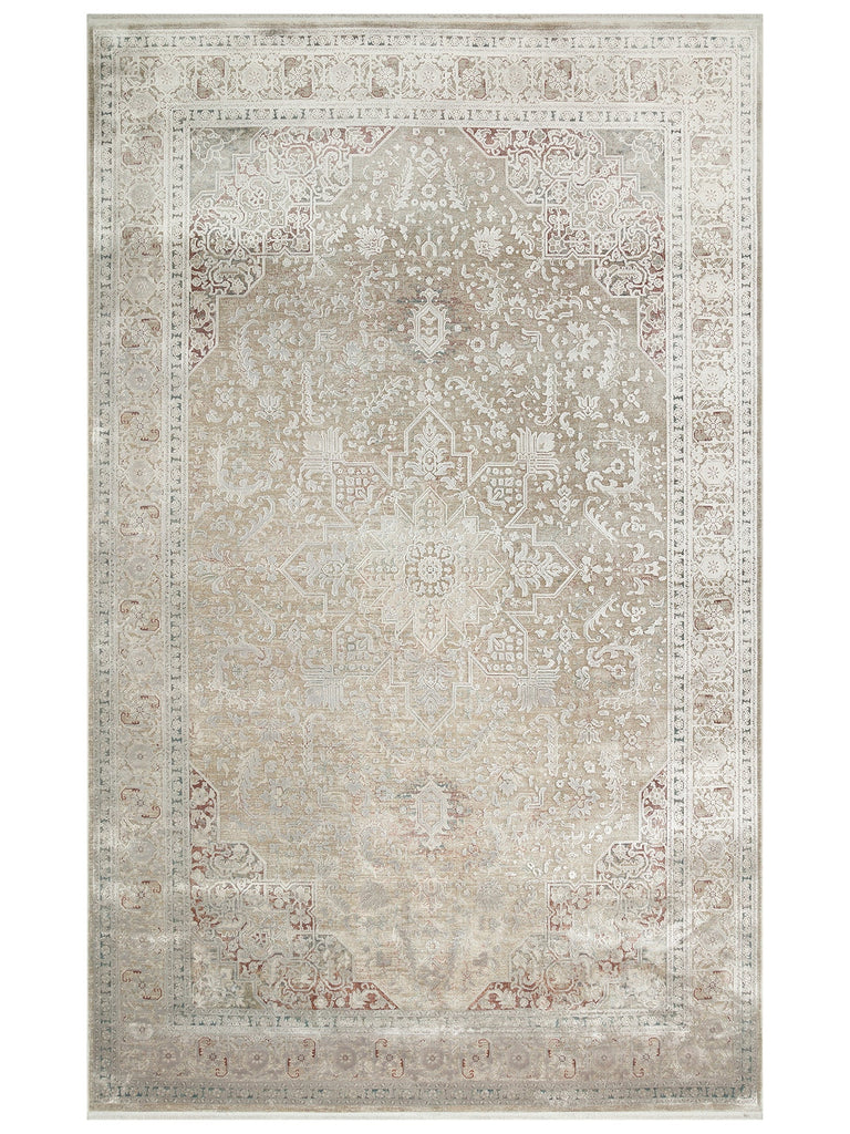 Golden Series 100% Natural Soft Textured Vintage-Inspired Dense Woven Living Room Rug 02 GREY