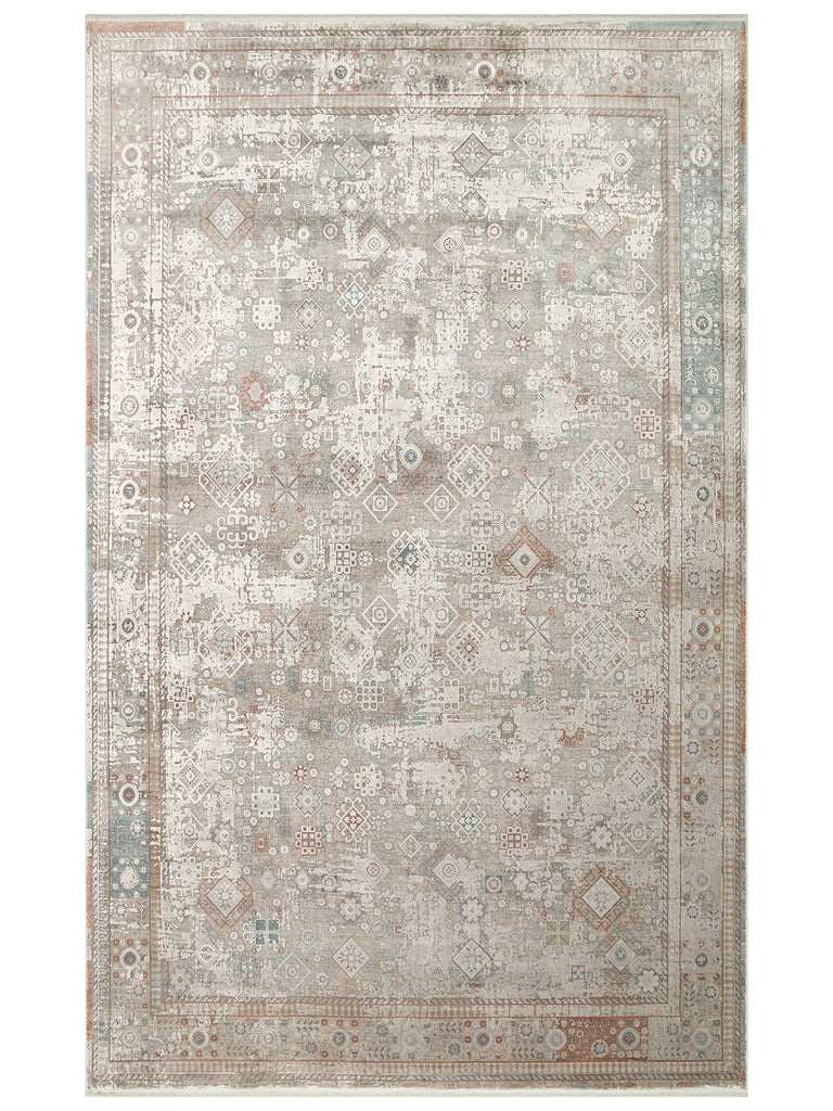 Golden Series 100% Natural Soft Textured Vintage-Inspired Dense Woven Living Room Rug 03 GREY