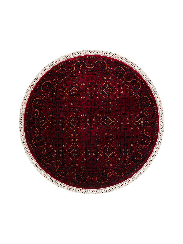 Kabil Afghan Patterned Handmade on Special Looms TENCEL™ Uşak Rug 960 RED Q