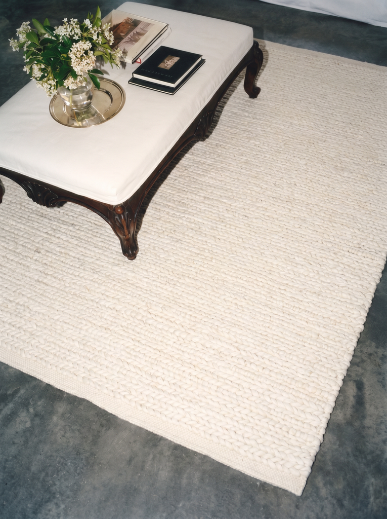Woolstar 100% Natural Kazak Pattern Living Room Hallway Entrance Handwoven Knitted Carpet 07 WHITE