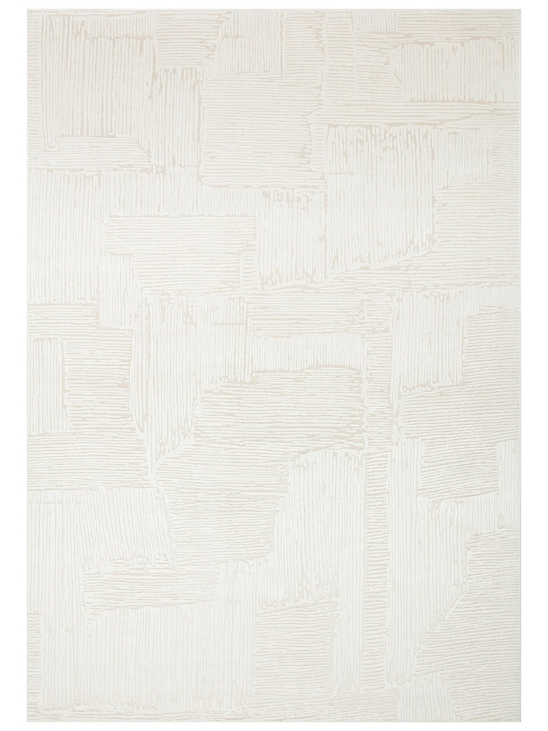 Mallorca Series Soft Texture Dense Weave Elegant Carpet BEIGE WHITE