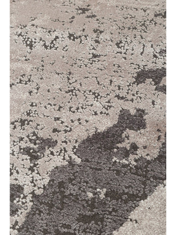 Monza Art Geometric Pattern High Quality Dense Weave Shiny Modern Living Room Rug 02 CREAM GREY Q