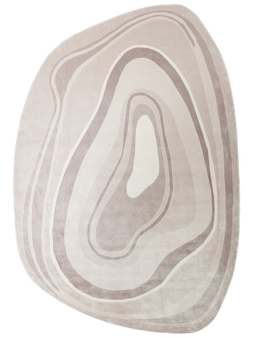 Tapis de Salon Moderne Monza Art 05 CREAM GREY à Motif Géométrique, Haute Qualité, Tissage Serré et Brillant