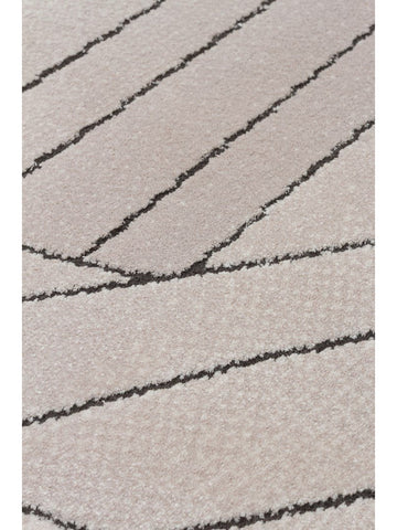 Tapis de Salon Moderne Monza Art 07 CREAM GREY à Motif Géométrique, Haute Qualité, Tissage Serré et Brillant