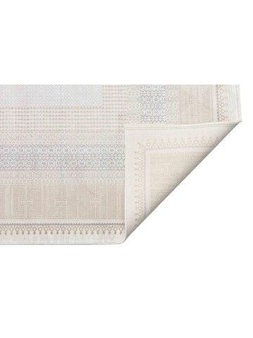 Mumbai Serisi Modern Desenli Yüksek Kalite Sık Dokuma Parlak Salon Halısı 07 CREAM GOLD - Carpetdocia
