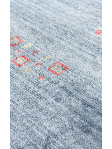 Oushak Carnaval Tappeto Moderno Uşak in TENCEL™ realizzato a mano, 100% naturale, facile da pulire, 06 BLUE Q