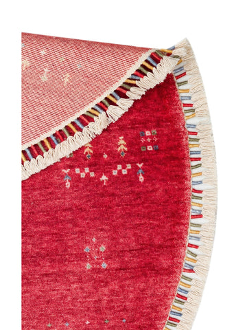 Oushak Carnaval Tappeto Moderno Uşak in TENCEL™ realizzato a mano, 100% naturale, facile da pulire, 06 RED Q