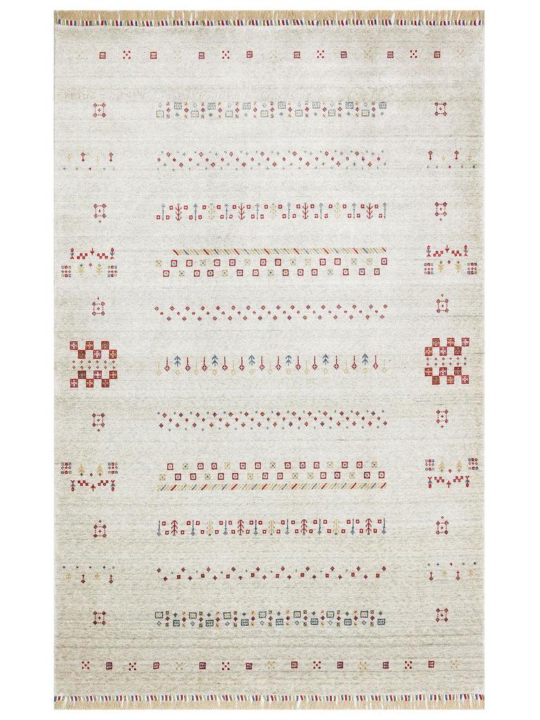 Oushak Carnaval 100% Natural Easy to Clean Handmade TENCEL™ Modern Uşak Carpet 06BEJ