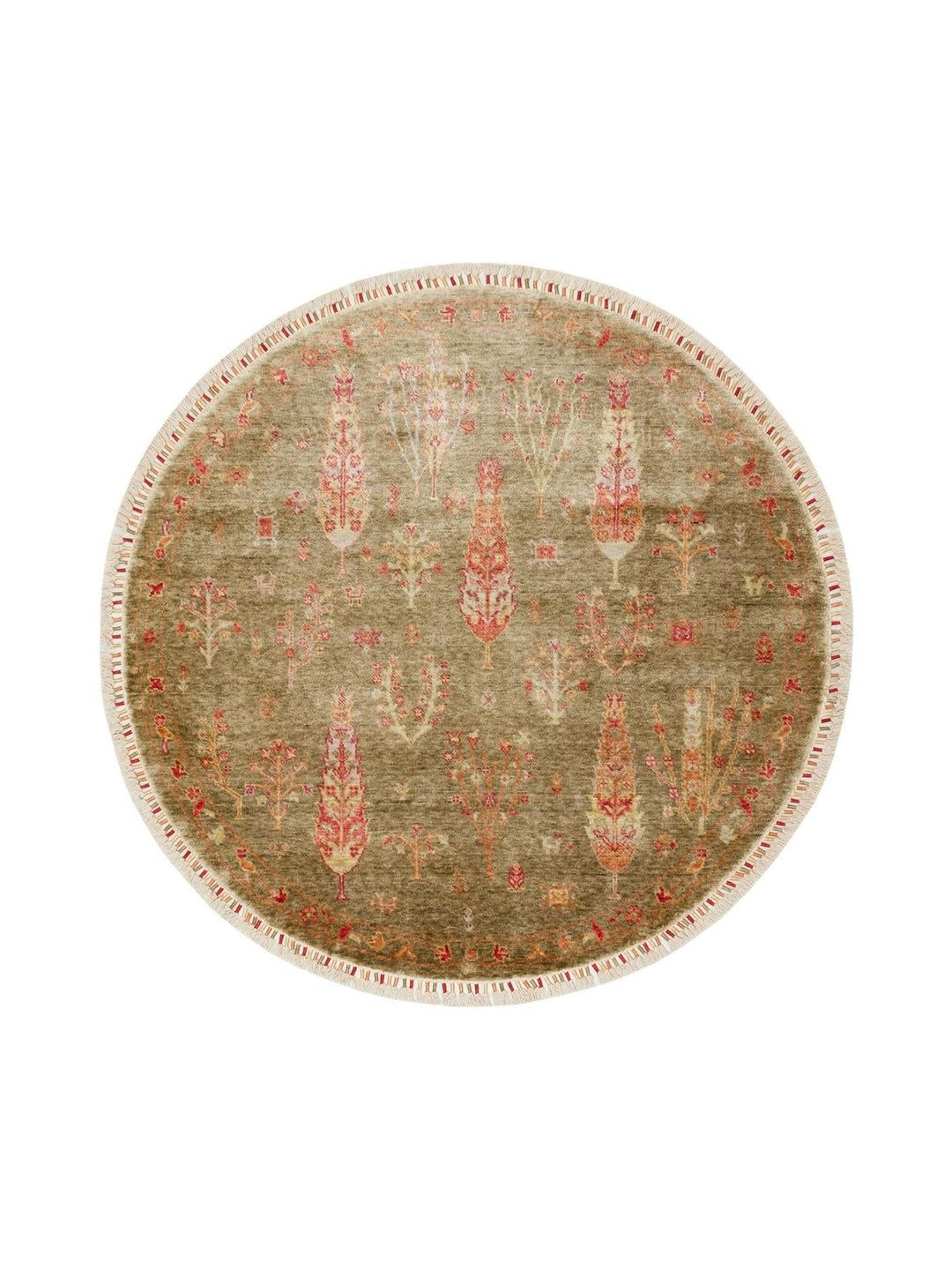 Oushak Carnaval 100% Natural Easy to Clean Handmade TENCEL™ Modern Uşak Carpet 08 GREEN AUTUMN Q