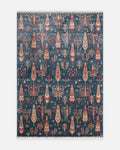 Oushak Carnaval 100% Natural Easy to Clean Handmade TENCEL™ Modern Uşak Rug 08 NAVY TURQUOISE