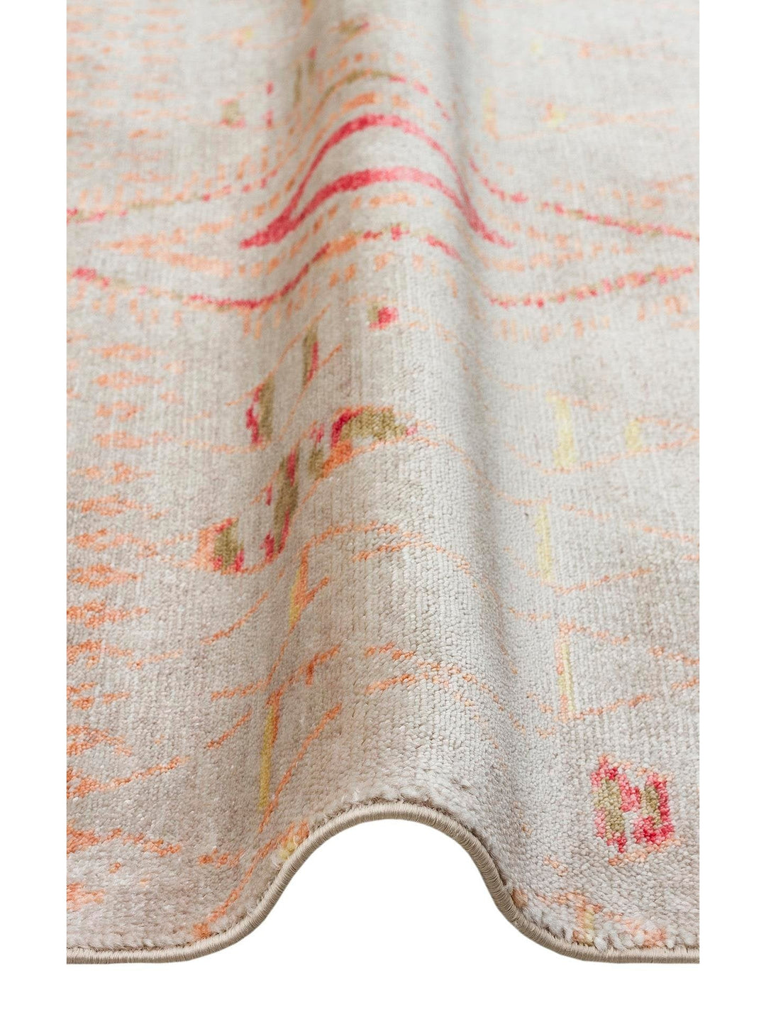 Oushak Carnaval 100% Natural Easy to Clean Handmade TENCEL™ Modern Uşak Carpet 15 BEIGE AUTUMN