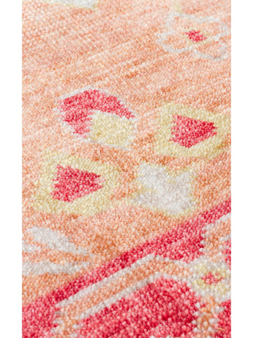 Oushak Carnaval Tappeto Uşak Moderno TENCEL™ Fatto a Mano, 100% Naturale, Facile da Pulire, 17 RED AUTUMN