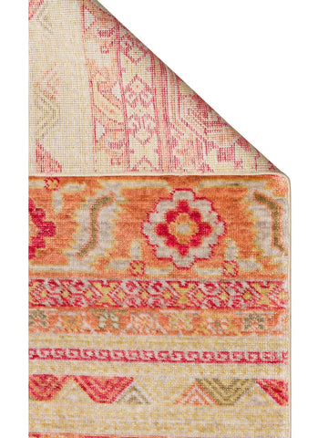 Oushak Carnaval Tappeto Uşak Moderno TENCEL™ Fatto a Mano, 100% Naturale, Facile da Pulire, 17 RED AUTUMN
