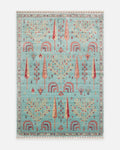 Oushak Carnaval 100% Natural Easy to Clean Handmade TENCEL™ Modern Uşak Rug 22 TURQUOISE