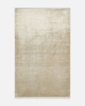 Oushak Plain 100% Natural Solid Color Viscose Oushak Rug Handcrafted on Special Looms PLNLAT