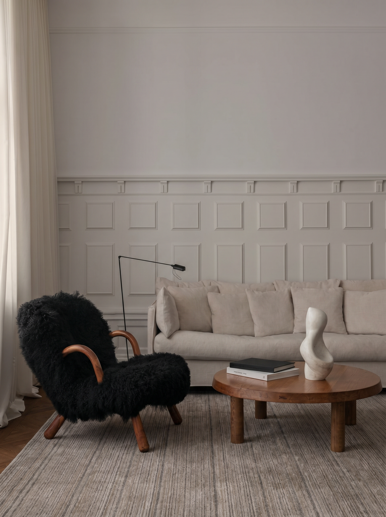 Palermo Series Wool and TENCEL™ Blend Handwoven Rug GREY