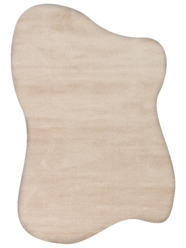 Peace Art Hav Toz Vermez Yumuşak Tuşeli Zarif Shaggy Halı 01 BEIGE - Carpetdocia