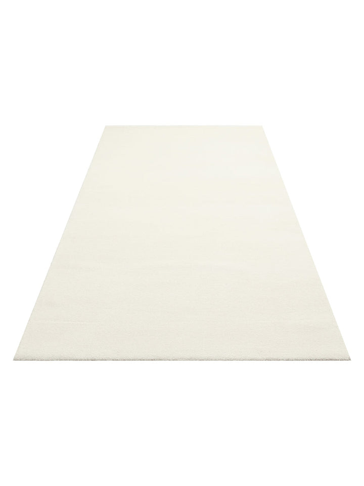 Peace Hav Toz Vermez Yumuşak Tuşeli Zarif Shaggy Halı 01 WHITE - Carpetdocia