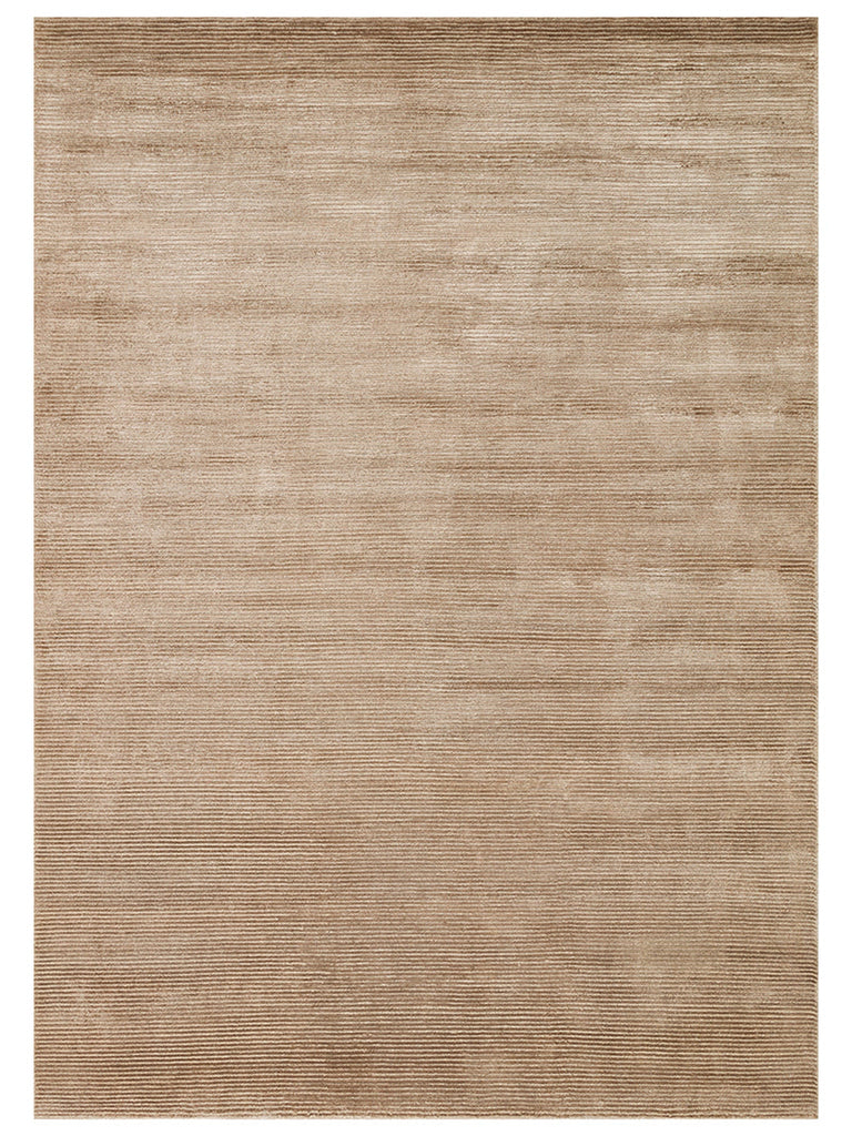 Portofino Series 100% Natural Viscose Wool Cotton Handwoven Modern Living Room Carpet BROWN