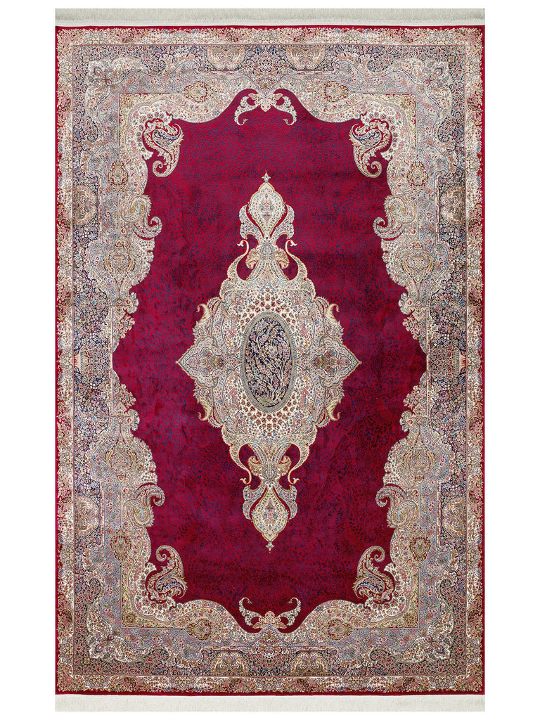 Topkapı Series High Quality Dense Woven Classic Pattern Special Shiny Living Room Carpet 02 RED