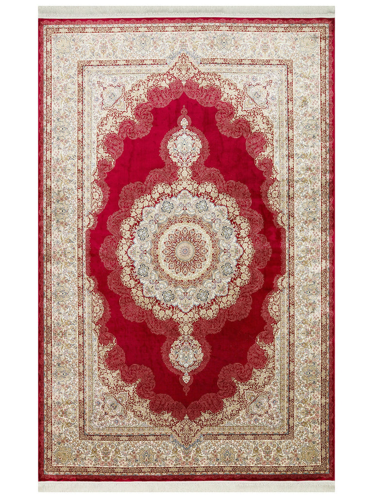 Topkapı Series High Quality Dense Woven Classic Pattern Special Shiny Living Room Carpet 05 RED