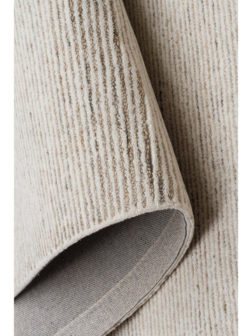 Vienna Series Wool and Cotton Blend Handwoven Rug SILVER