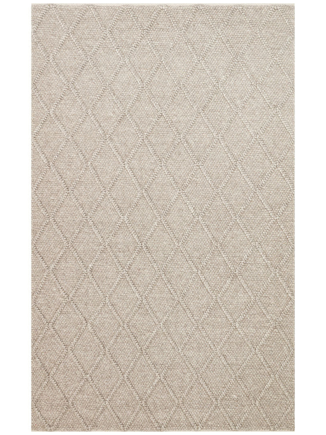 Woolstar %100 Naturel Kazak Desenli Salon Oturma Odası Koridor Antre El Dokuma Örgü Halı DIAMONDBRWN - Carpetdocia